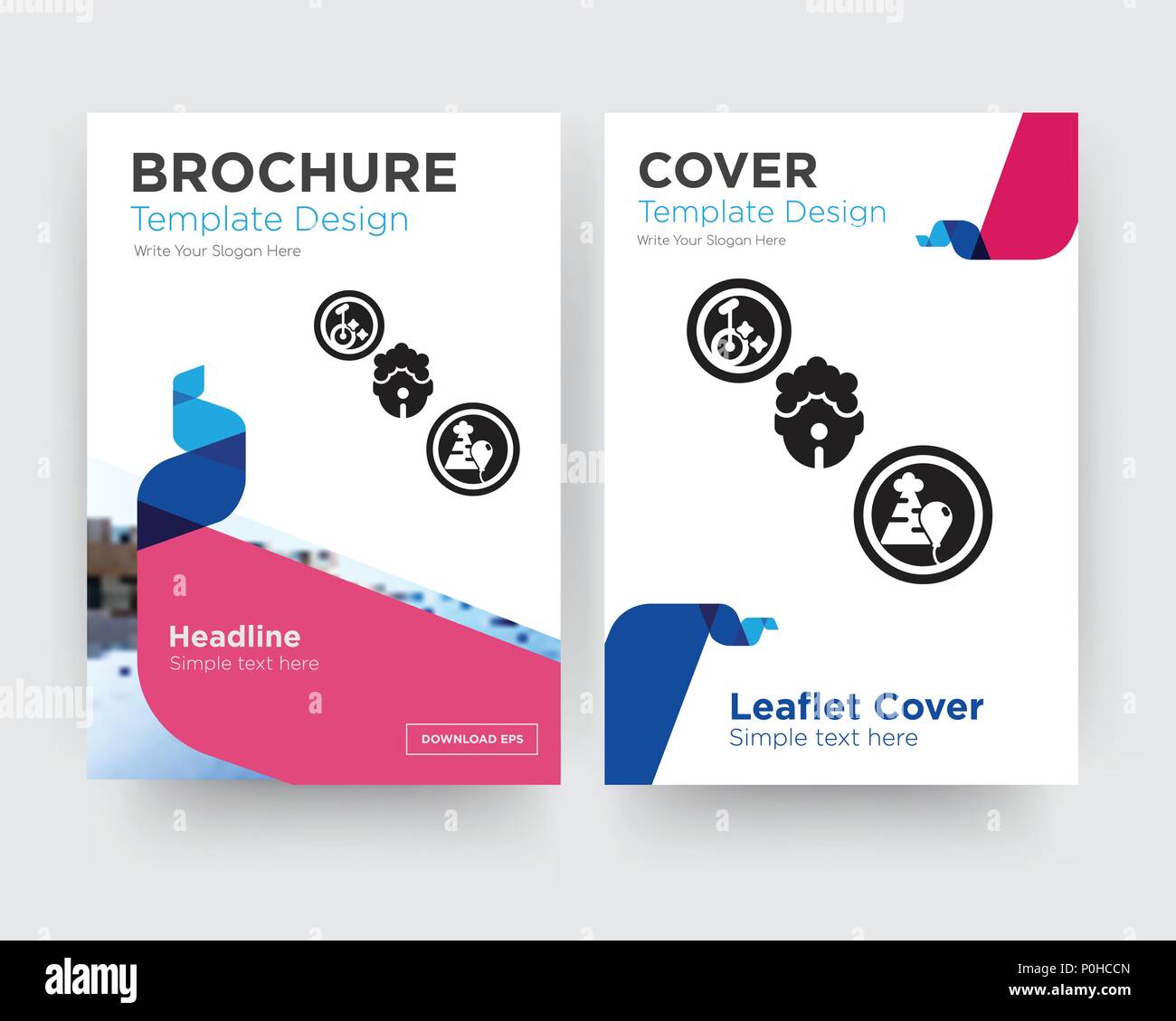 Modèle de conception de brochure flyer clown avec résumé photo de fond, tendance minimaliste business entreprise rouler ou le rapport annuel Illustration de Vecteur