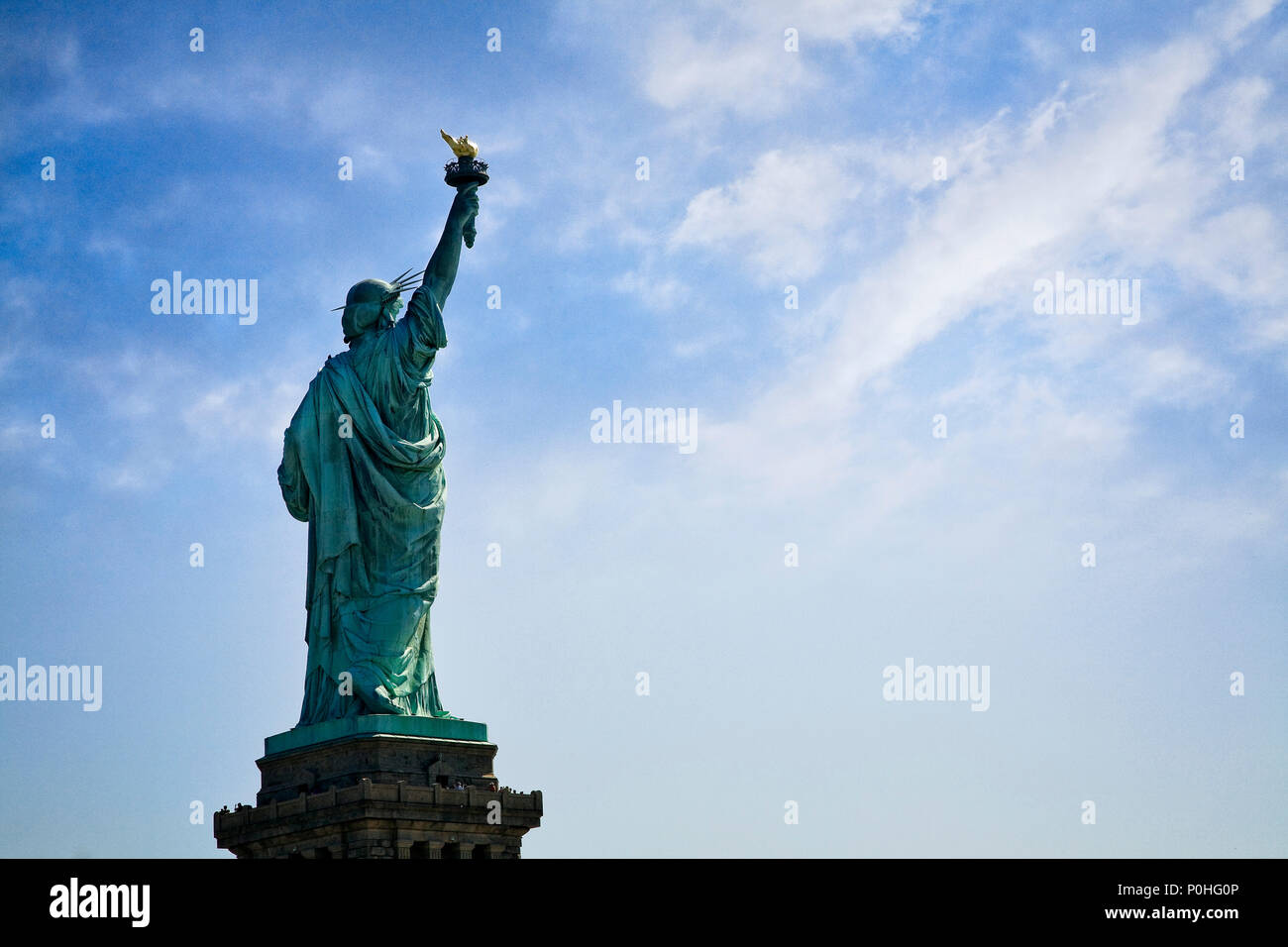 La Statue de la Liberté à New York Harbor. Banque D'Images