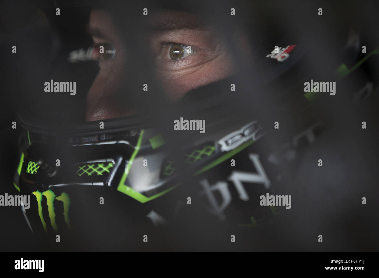 Brooklyn, Michigan, USA. 9 juin, 2018. Kurt Busch (41) se prépare à la pratique pour l'FireKeepers Casino 400 au Michigan International Speedway à Brooklyn, Michigan. Crédit : Stephen A. Arce/ASP/ZUMA/Alamy Fil Live News Banque D'Images