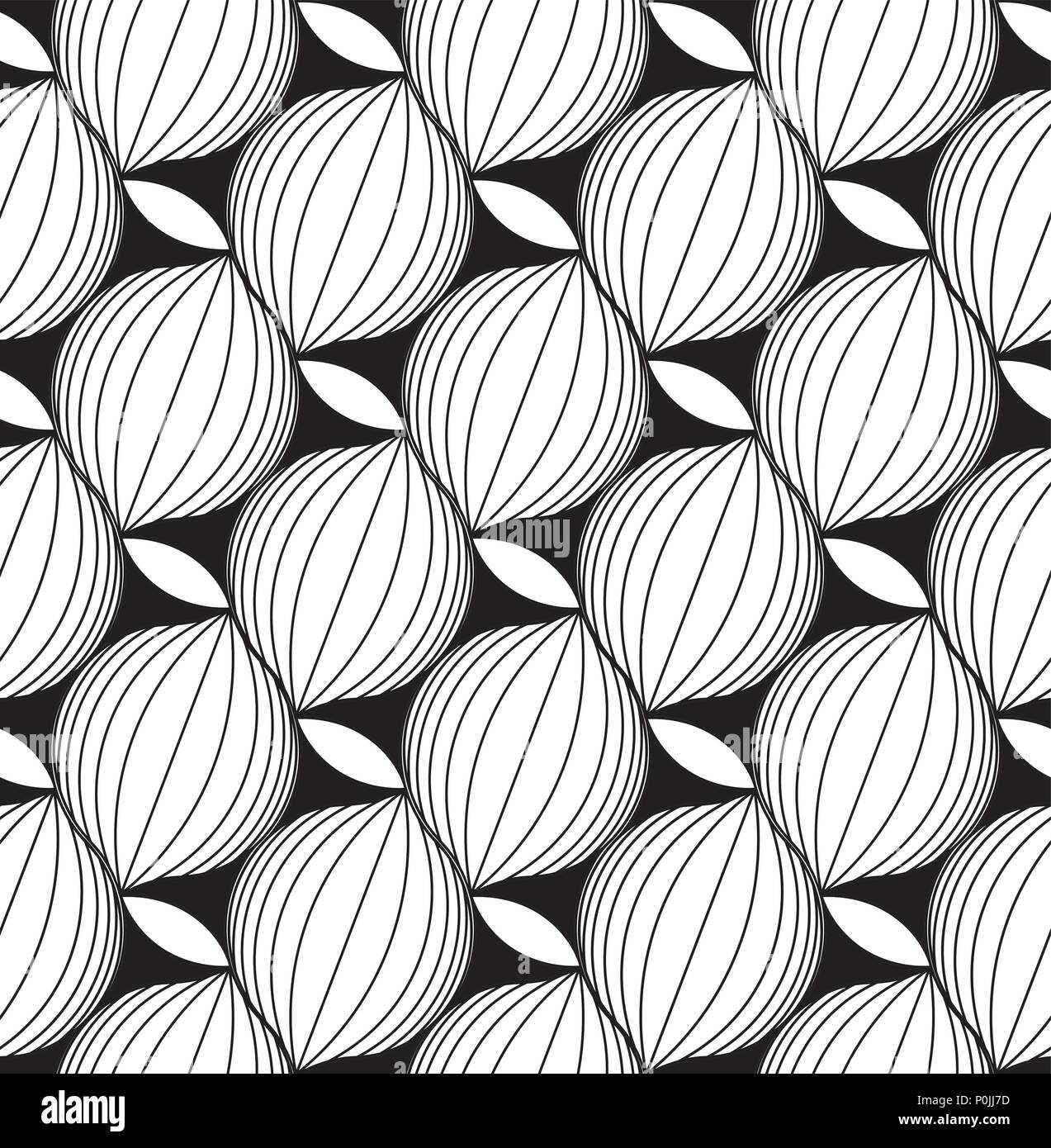 Vecteur Seamless pattern géométrique abstraite moderne monochromatique. Noir, blanc. Illustration de Vecteur