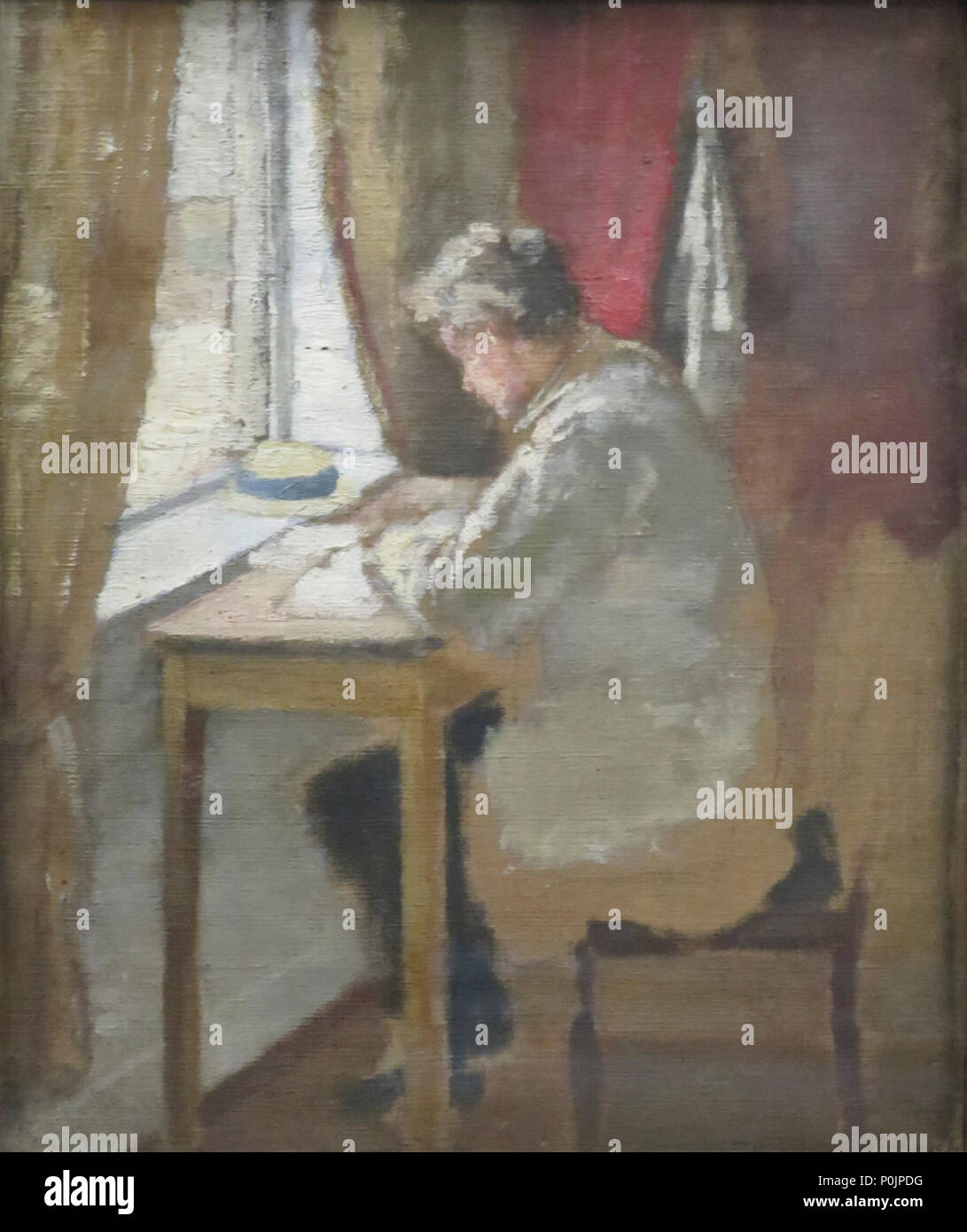 Andreas 'par la fenêtre' d'Edvard Munch, Bergen Kunstmuseum Banque D'Images