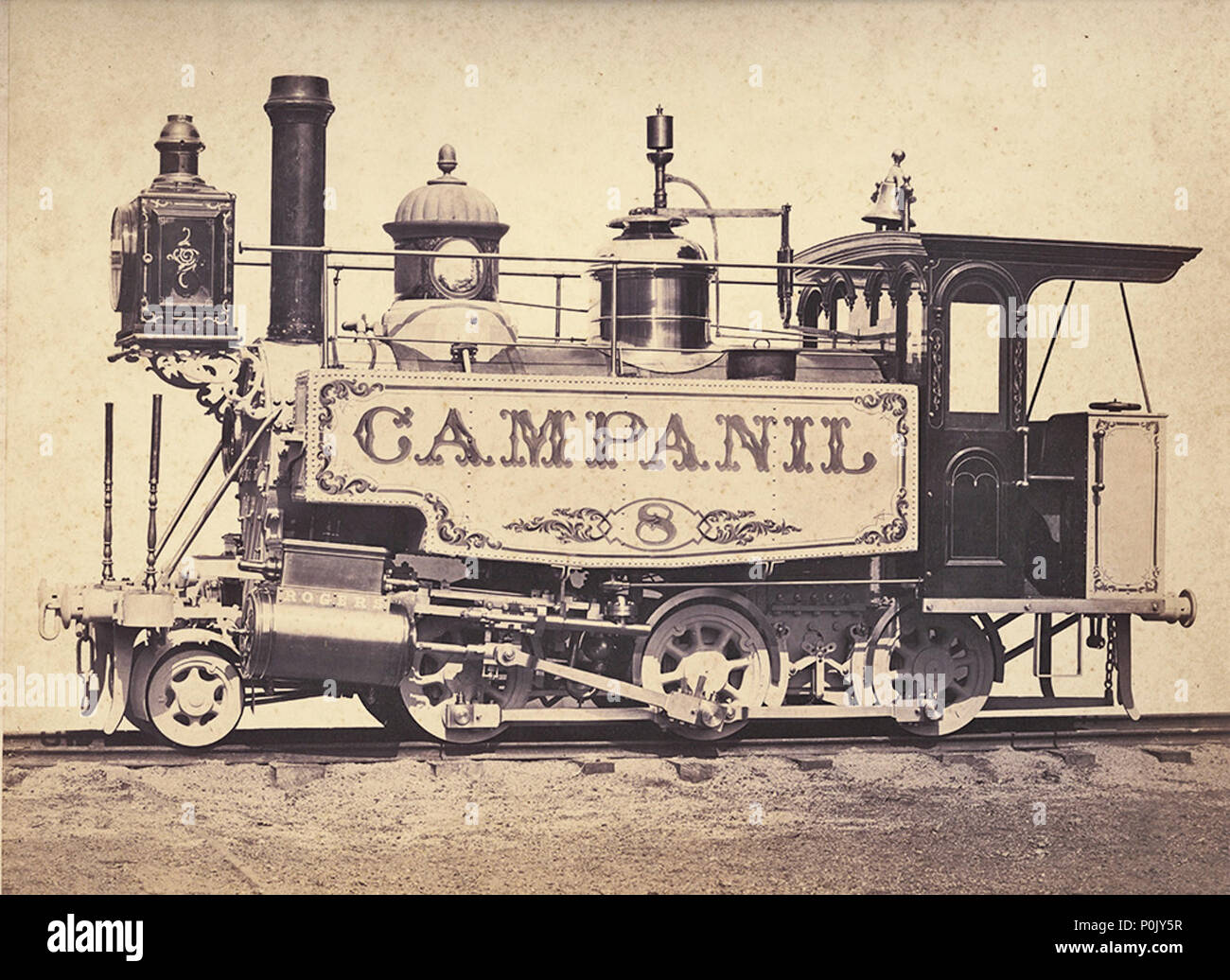 "Campanil', un 1870 Narrow Gauge (3ft 6in) 2-6-0T construit par Rogers pour le chemin de fer au Chili Tongoi Banque D'Images