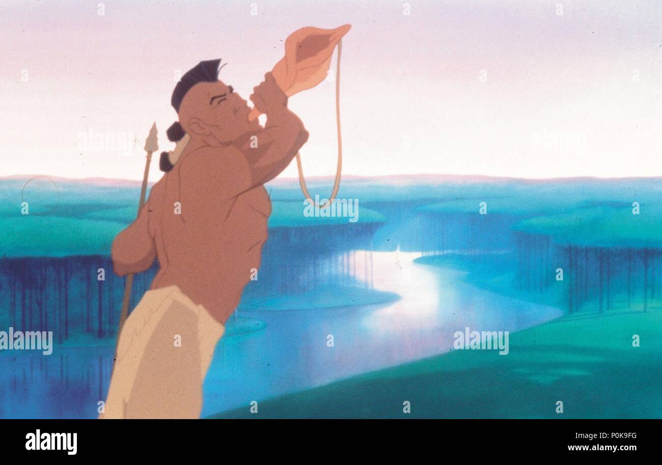 Titre original : Pocahontas. Titre en anglais : Pocahontas. Directeur : ERIC GOLDBERG Film ; MIKE GABRIEL. Année : 1995. Credit : WALT DISNEY PRODUCTIONS / Album Banque D'Images