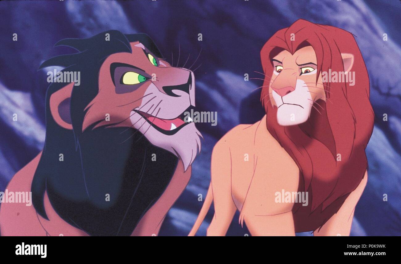 Titre original : The Lion King. Titre en anglais : The Lion King. Film Réalisateur : Rob Minkoff, Roger Allers. Année : 1994. Credit : WALT DISNEY PRODUCTIONS / Album Banque D'Images