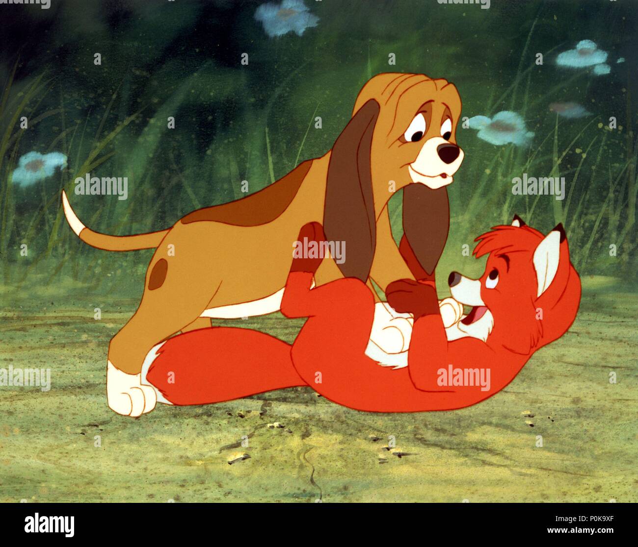 Titre original : le renard et le chien courant. Titre en anglais : Le renard et le chien courant. Réalisateur : RICHARD RICH ; BARRY BERMAN ; ART STEVENS. Année : 1981. Credit : WALT DISNEY PRODUCTIONS / Album Banque D'Images