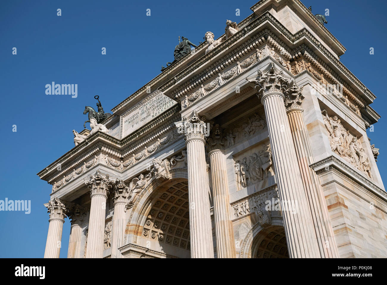 Milan, Italie - 17 Avril 2018 : Avis de 'Arco della Pace' Banque D'Images