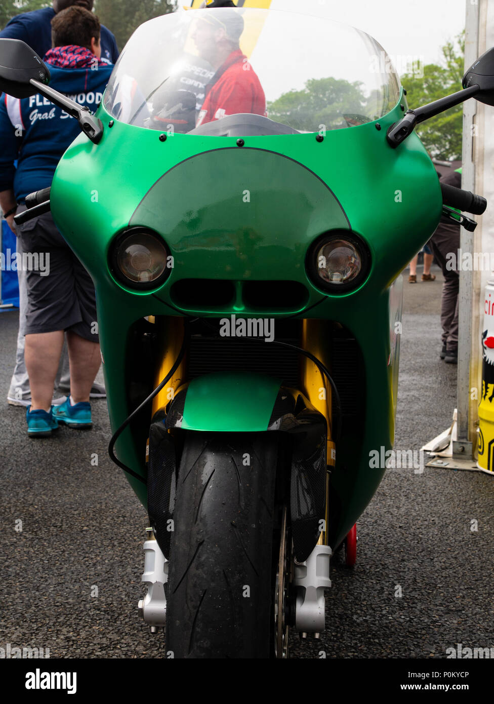 Moto Moto légère Paton, de l'Italie, Île de Man TT course sur route, bien sûr la montagne, 2018 Banque D'Images