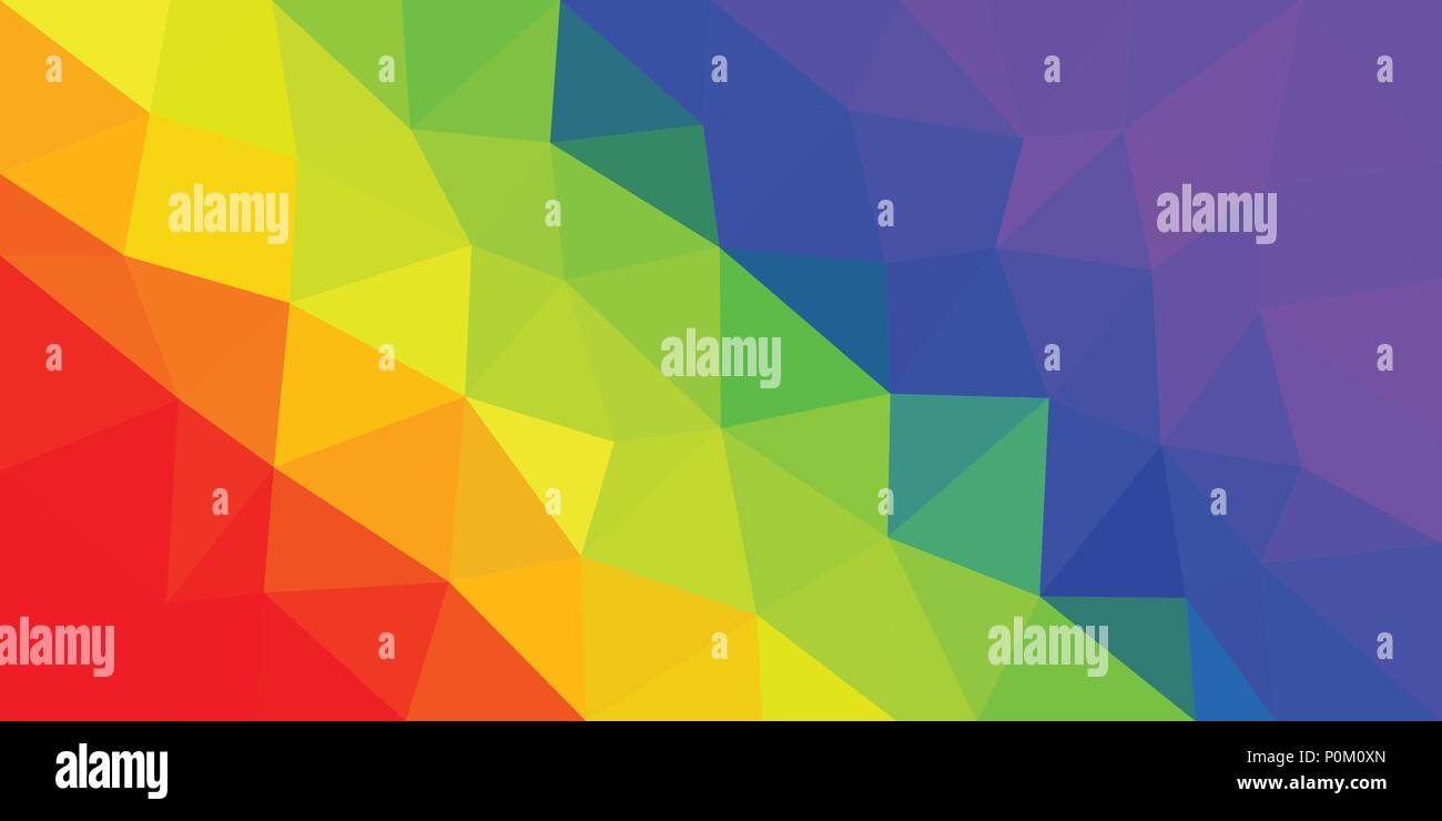 Drapeau arc-en-ciel, faible gradient vector poly de texture. Illustration en couleurs, bien que polygonal d'un téléphone cellulaire, le matériel marketing, ou le site web de l'arrière-plan. Tous les Illustration de Vecteur