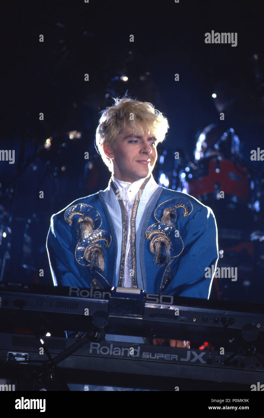 Duran Duran à Wembley Arena 1983 : Nick Rhodes Banque D'Images