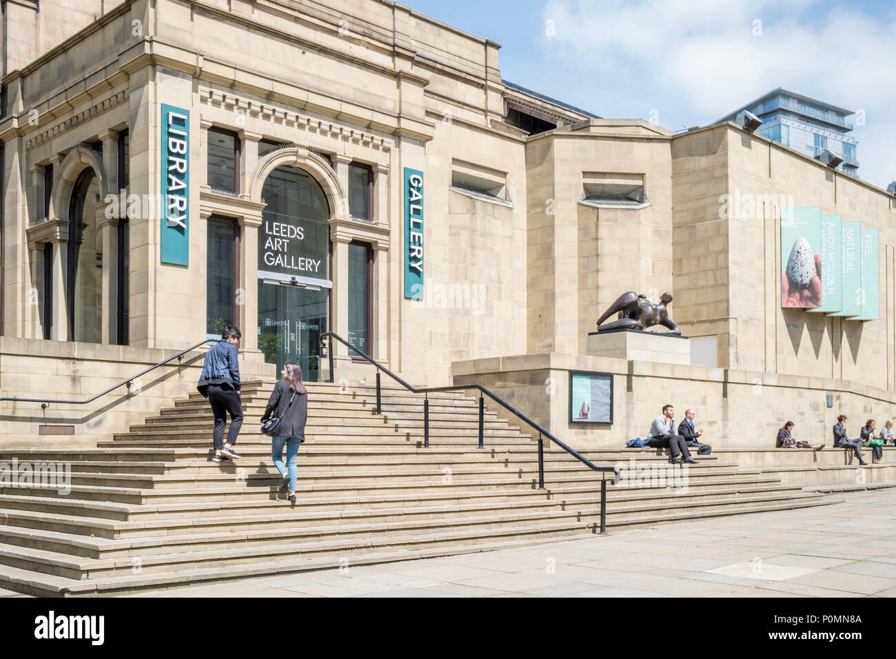 Bibliothèque centrale de Leeds et de Leeds Art Gallery, Leeds, West Yorkshire, England, UK Banque D'Images