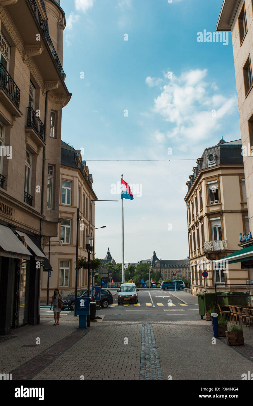 Des scènes de rue de la ville de Luxembourg, Luxembourg Banque D'Images