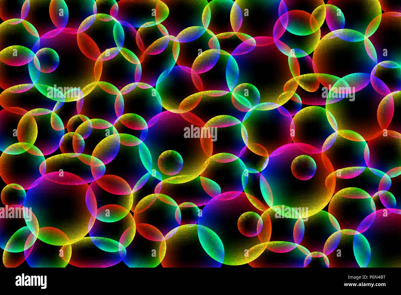 Resume Fond D Illustration Vectorielle Ornement De Spheres Couleur Neon Multicolore Fluorescent Image Vectorielle Stock Alamy