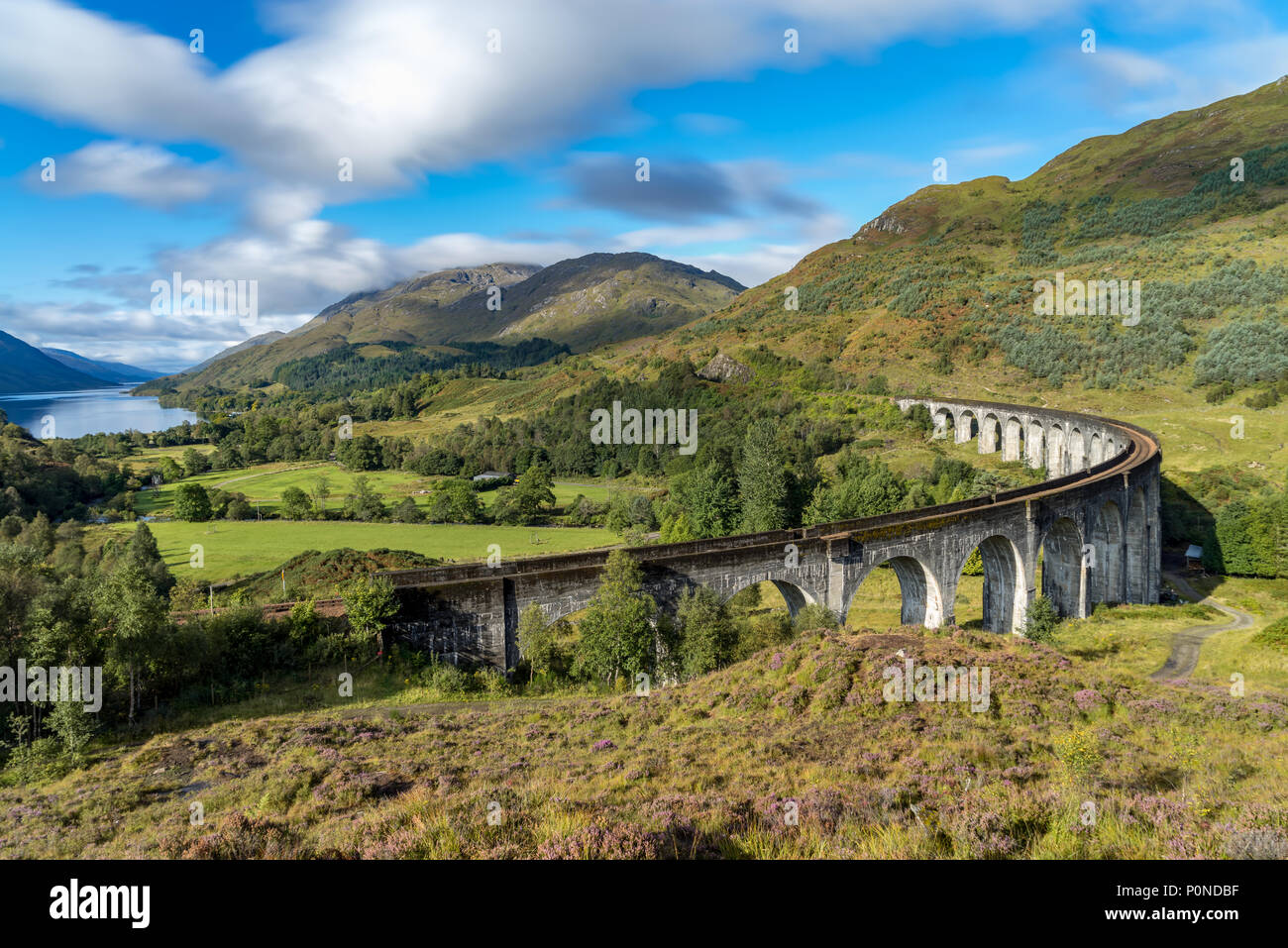 Célèbre Glenfinnan viaduc ferroviaire en Ecosse Banque D'Images