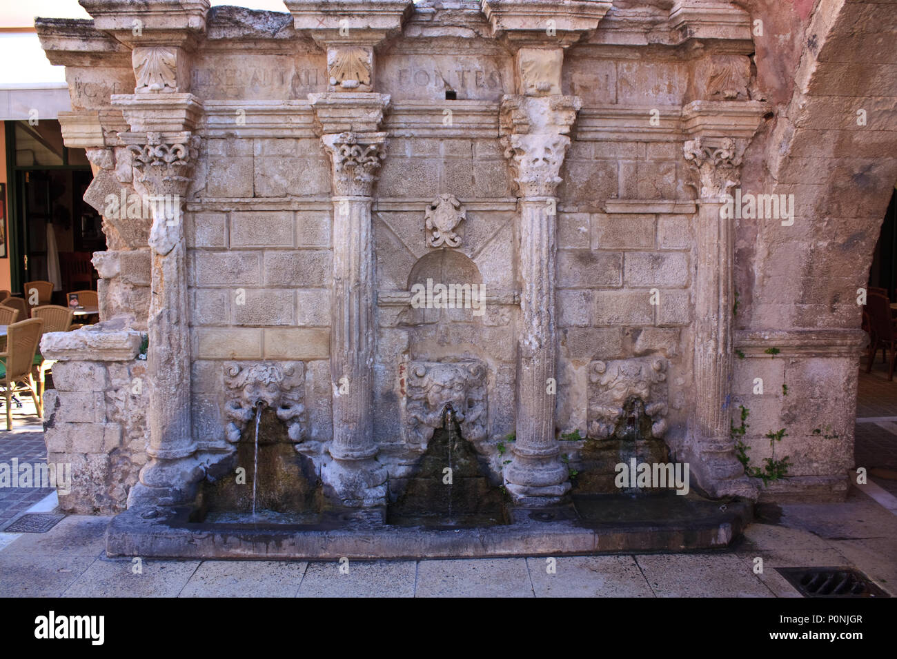 Fontaine Rimondi Rethymnon Banque D'Images