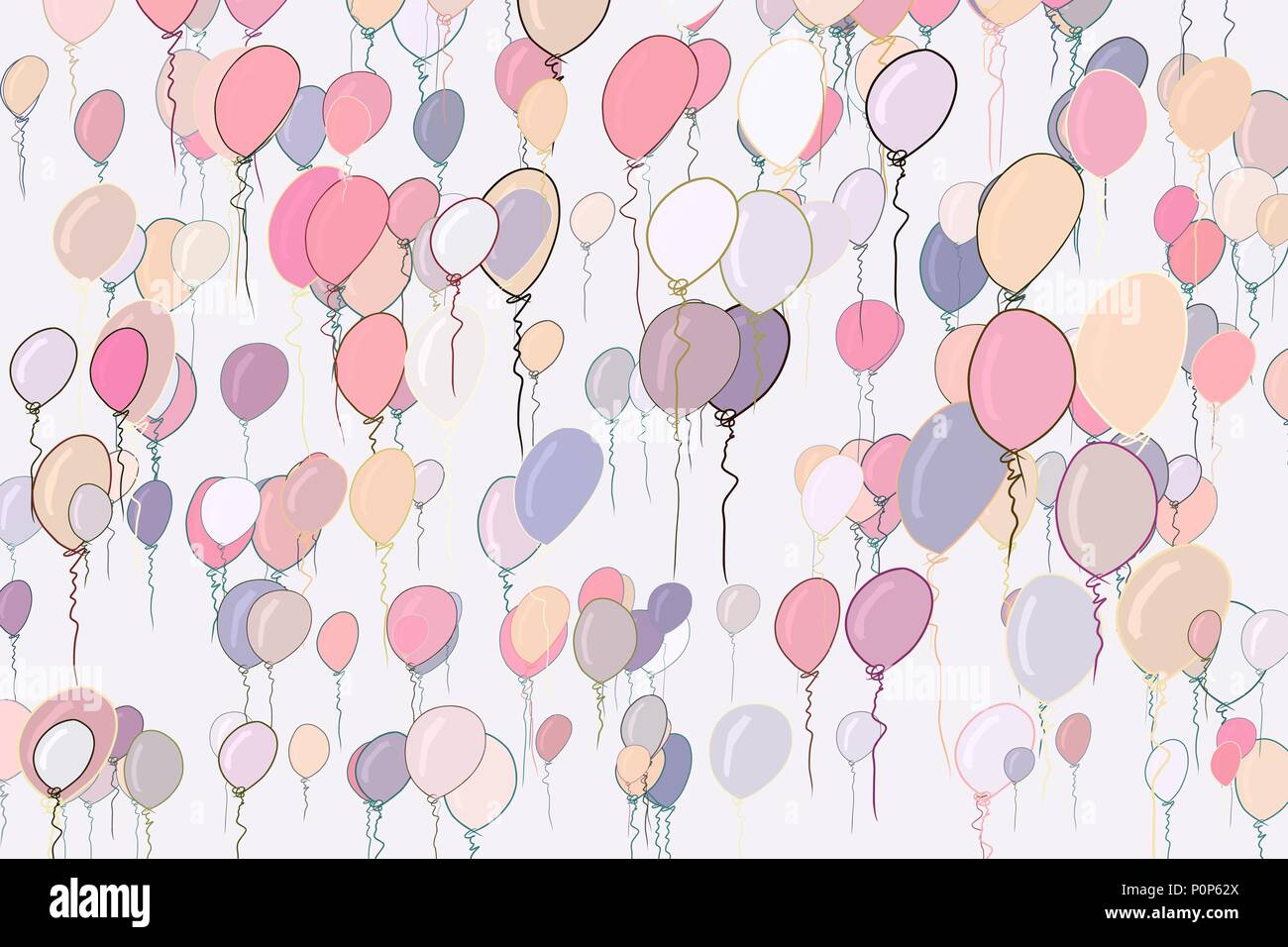 Illustrations De Ballons Bon Pour La Page Web Papier Peint Design Graphique Catalogue La Texture Ou L Arriere Plan Aussi Pour La Celebration D Anniversaire Ou Image Vectorielle Stock Alamy