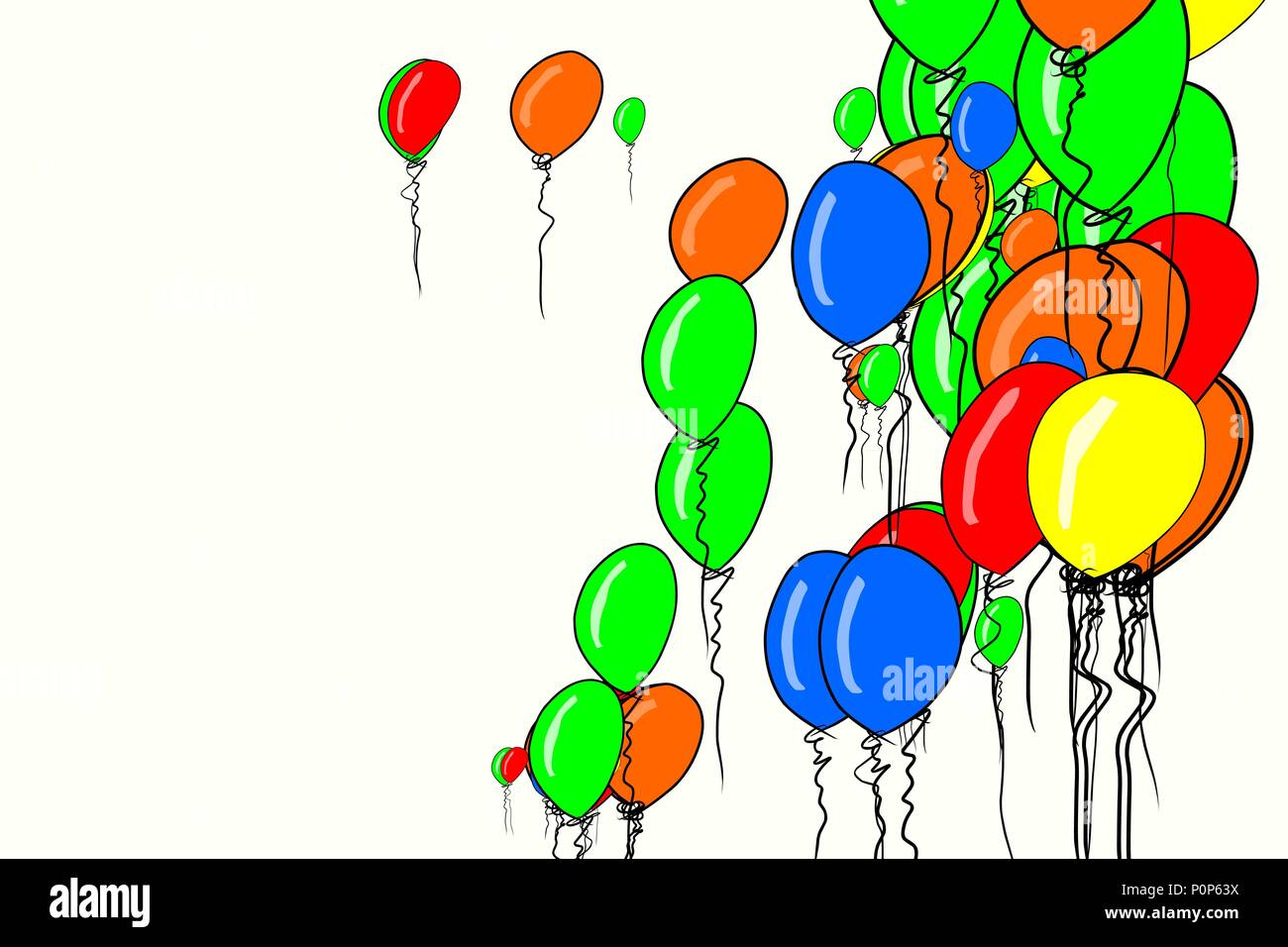 Illustrations De Ballons Bon Pour La Page Web Papier Peint Design Graphique Catalogue La Texture Ou L Arriere Plan Aussi Pour La Celebration D Anniversaire Ou Image Vectorielle Stock Alamy