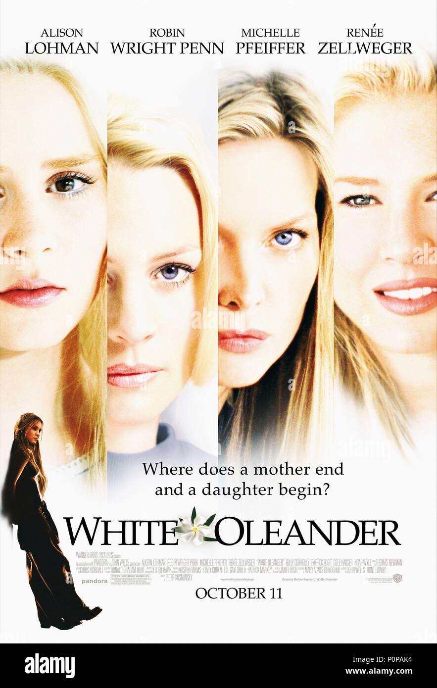 Titre original : WHITE OLEANDER. Titre en anglais : WHITE OLEANDER. Film Réalisateur : PETER KOSMINSKY. Année : 2002. Credit : WARNER BROS. Album de photos / Banque D'Images