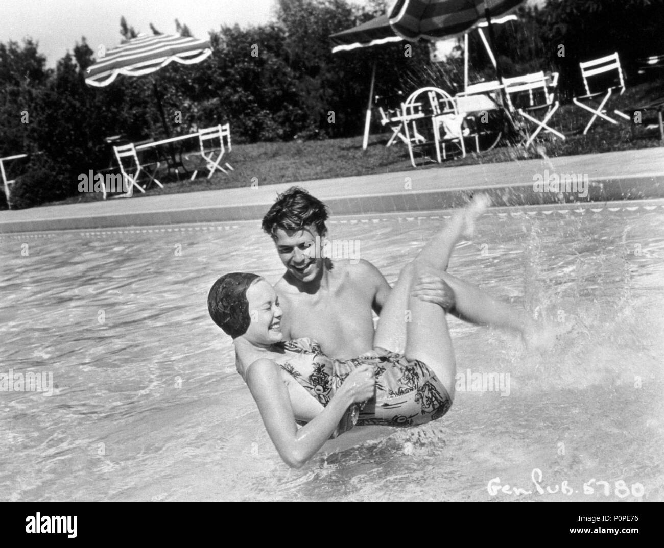 Stars : Jane Wyman, RONALD REAGAN. Banque D'Images