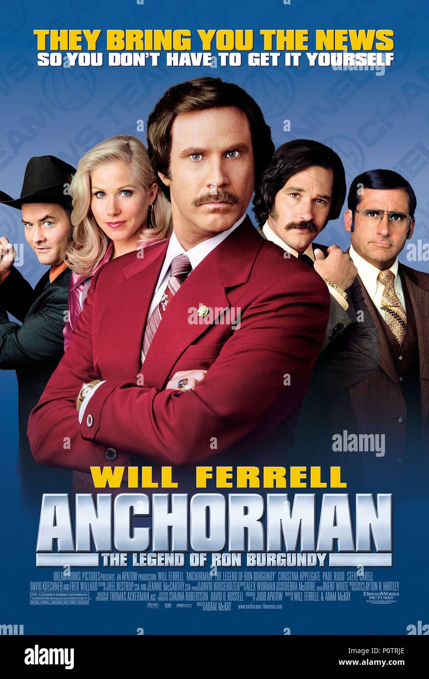 Titre original : Présentateur : LA LÉGENDE DE RON BURGUNDY. Titre en anglais : Présentateur : LA LÉGENDE DE RON BURGUNDY. Film Réalisateur : ADAM MCKAY. Année : 2004. Credit : Dreamworks SKG / Album Banque D'Images