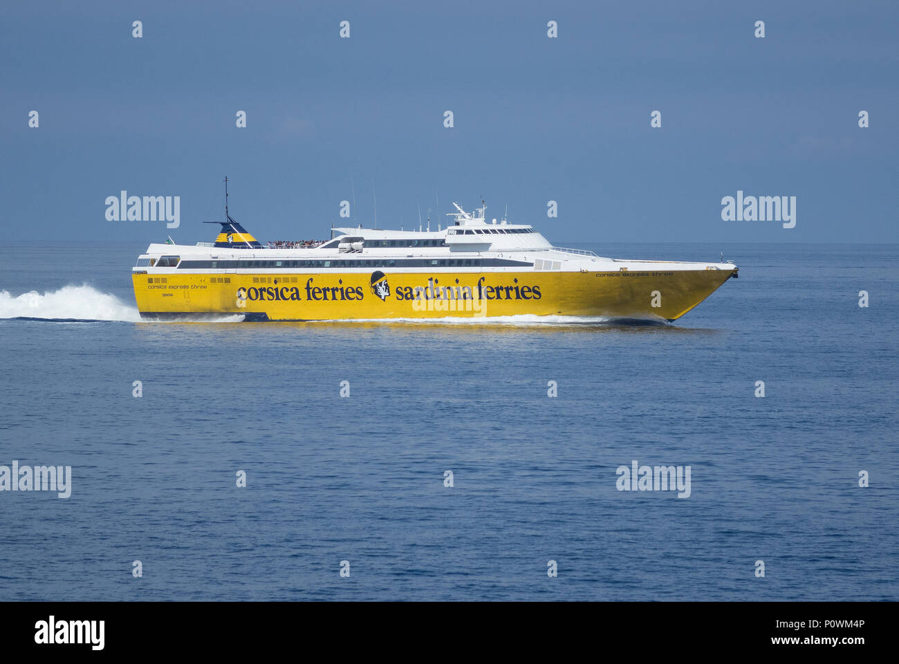L'Italie, de la Méditerranée en ferry mer Ligurienne Banque D'Images