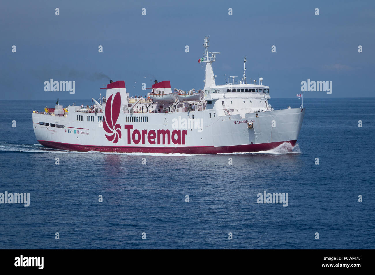 L'Italie, de la Méditerranée en ferry mer Ligurienne Banque D'Images