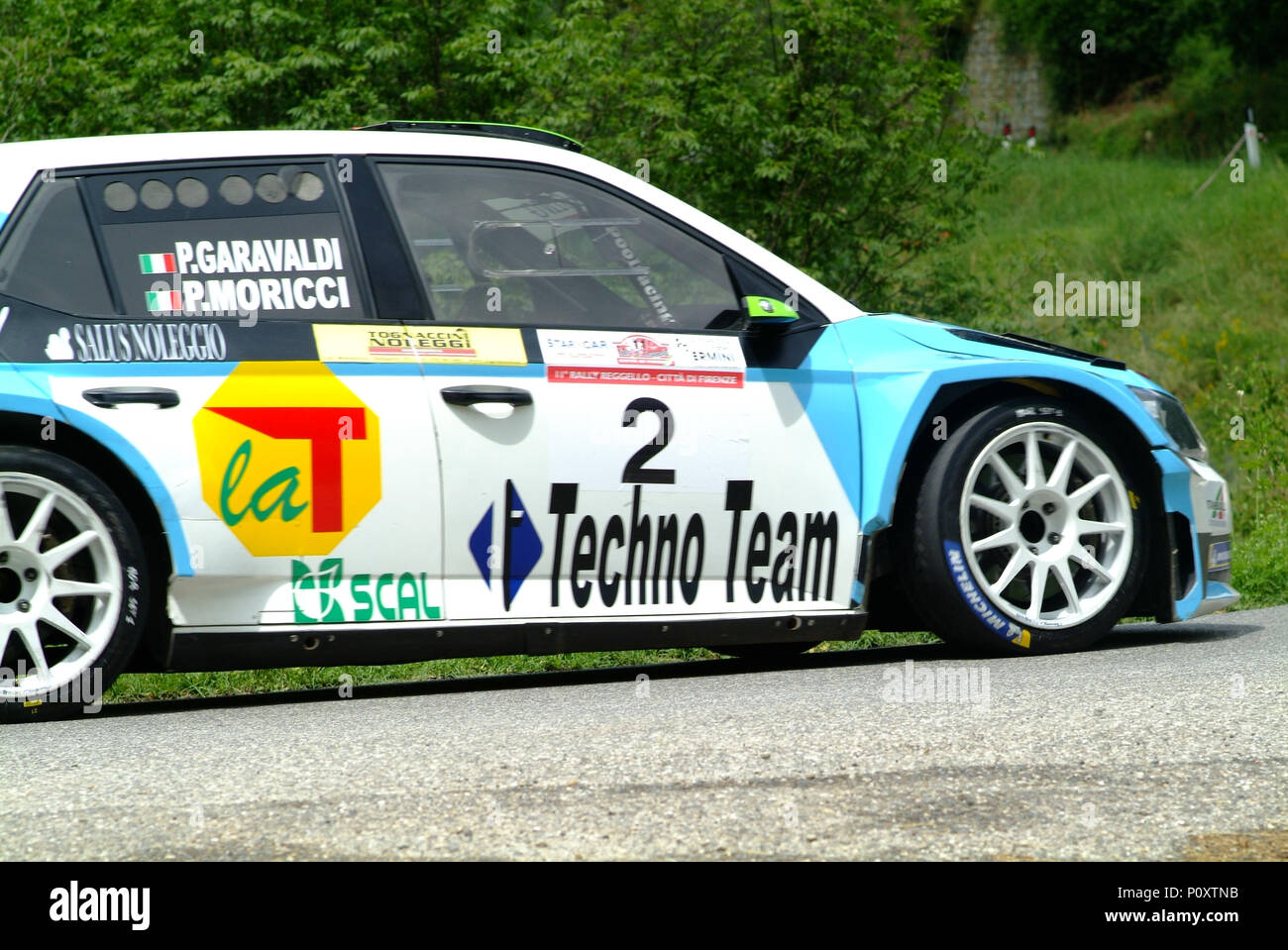 La toscane, italie. 9 juin 2018. 11e course de rallye automobile se joindre à de Reggello, ville de Florence. Toscane Italie Crédit : lorenzo codacci/Alamy Live News Banque D'Images