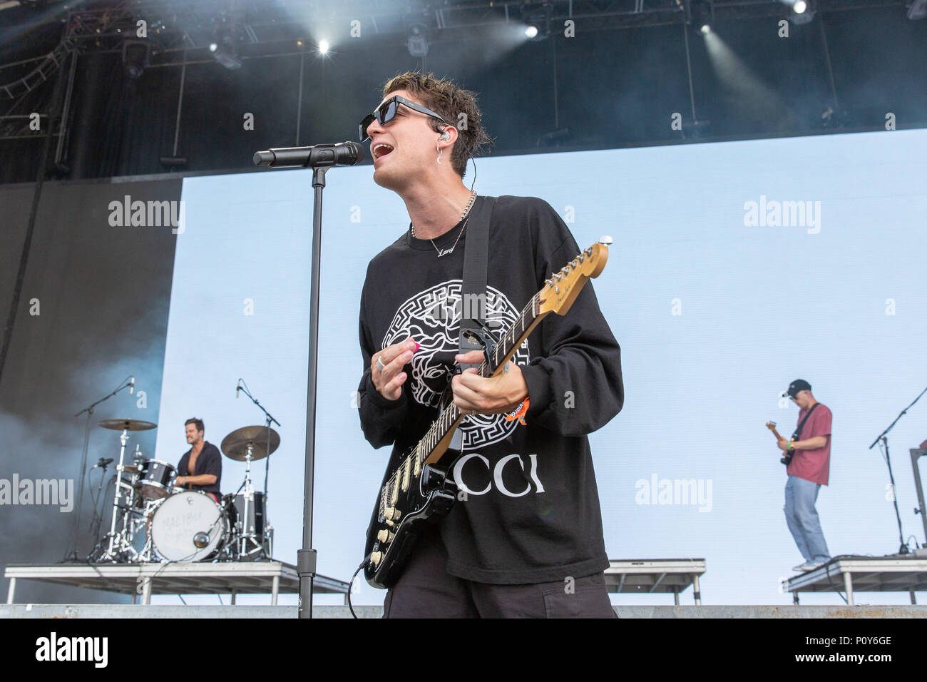 Manchester, New York, USA. 9 juin, 2018. JAKE CLIFFORD GOSS, PAUL JASON KLEIN ET LES PRÊTRE de Lany au cours de Bonnaroo Music Festival 2018 à Manchester, New York Crédit : Daniel DeSlover/ZUMA/Alamy Fil Live News Banque D'Images