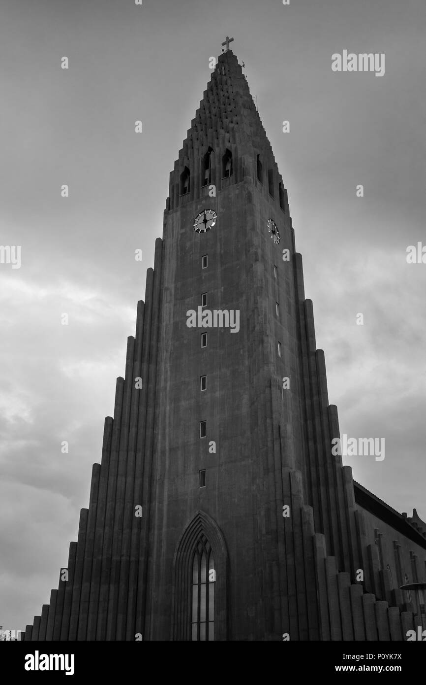 À Reykjavik, Islande Hallgrímskirkja Banque D'Images