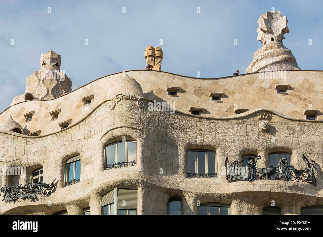 La Pedrera, Passeig de Grácia, Barcelone, Catalogne, Espagne Banque D'Images