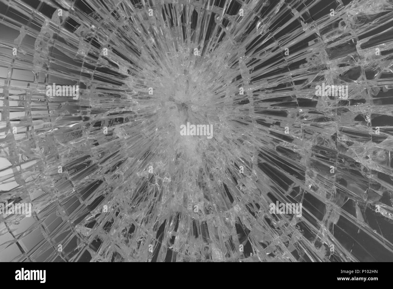 Gros plan du verre brisé Banque D'Images