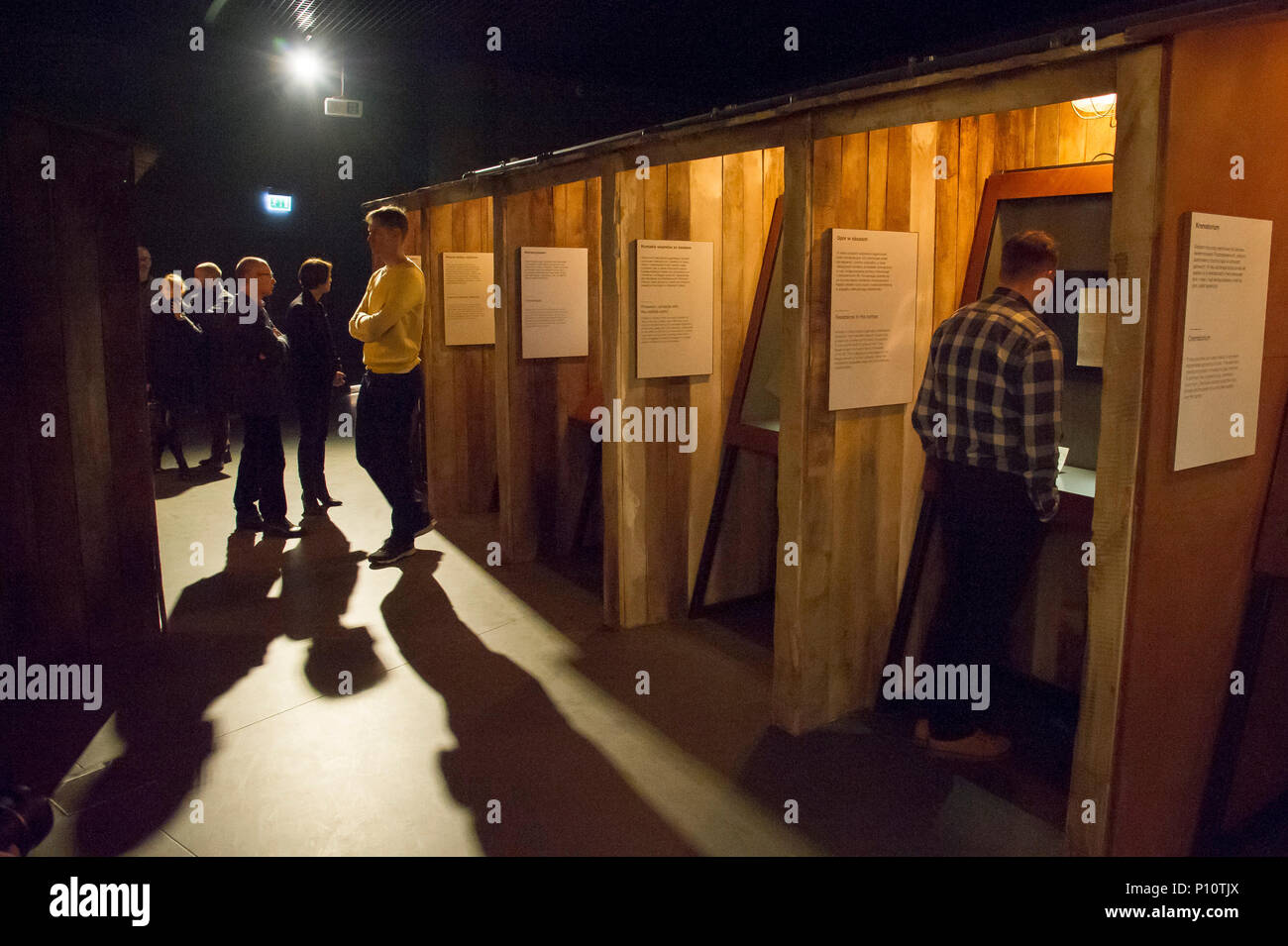 Les camps d'extermination nazi en Pologne occupée comme une partie d'exhibion en musée de la Seconde Guerre mondiale à Gdansk, Pologne. 28 janvier 2017 © Woj Banque D'Images