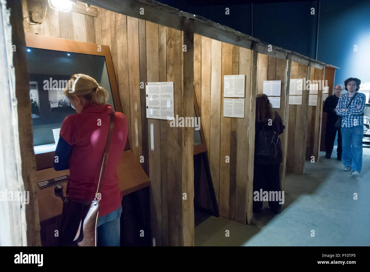 Les camps d'extermination nazi en Pologne occupée comme une partie d'exhibion en musée de la Seconde Guerre mondiale à Gdansk, Pologne. 28 janvier 2017 © Woj Banque D'Images