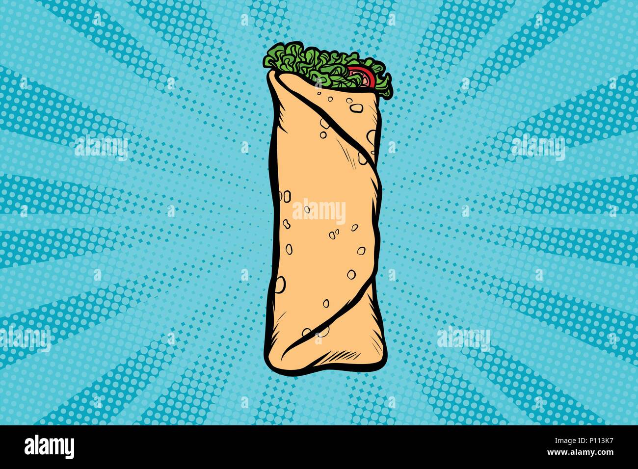 Shawarma doner kebab Illustration de Vecteur