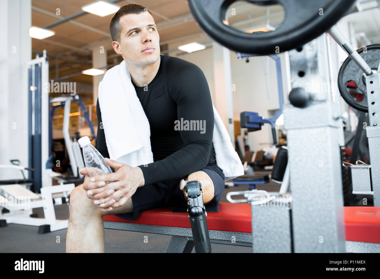 Le repos après l'entraînement Banque D'Images