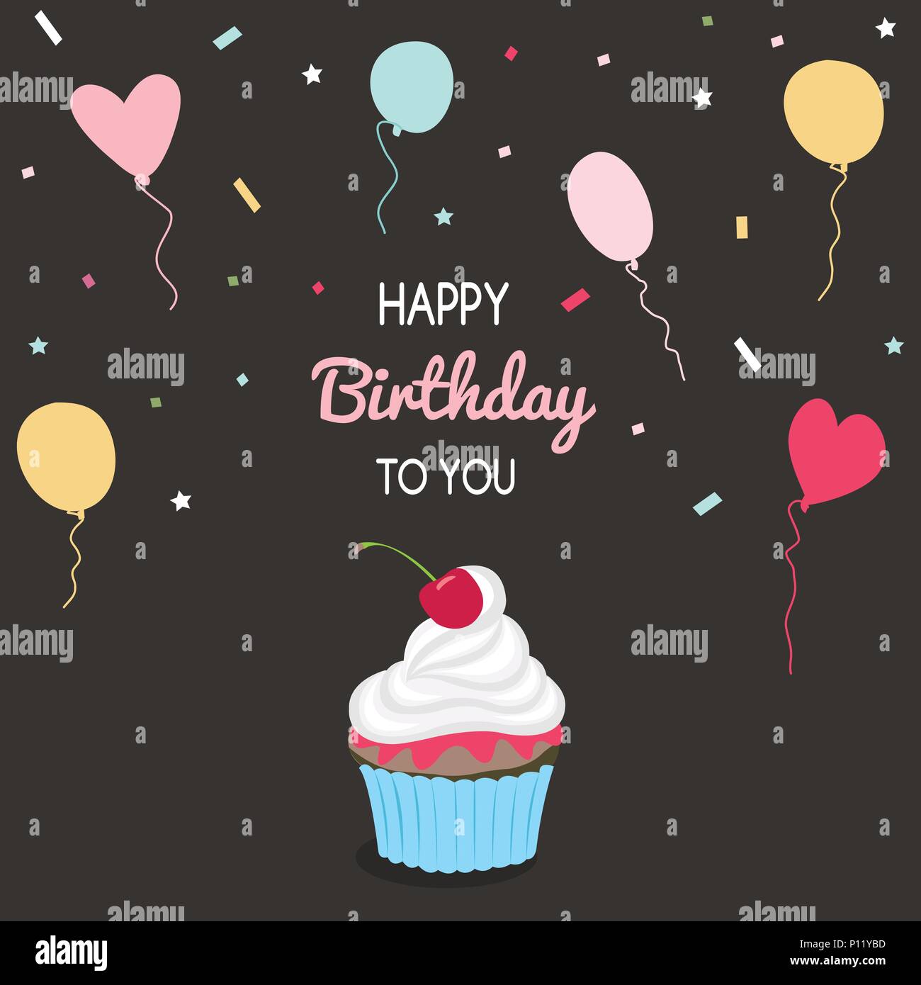 Carte Invitation Anniversaire Enfants Image Vectorielle Stock Alamy