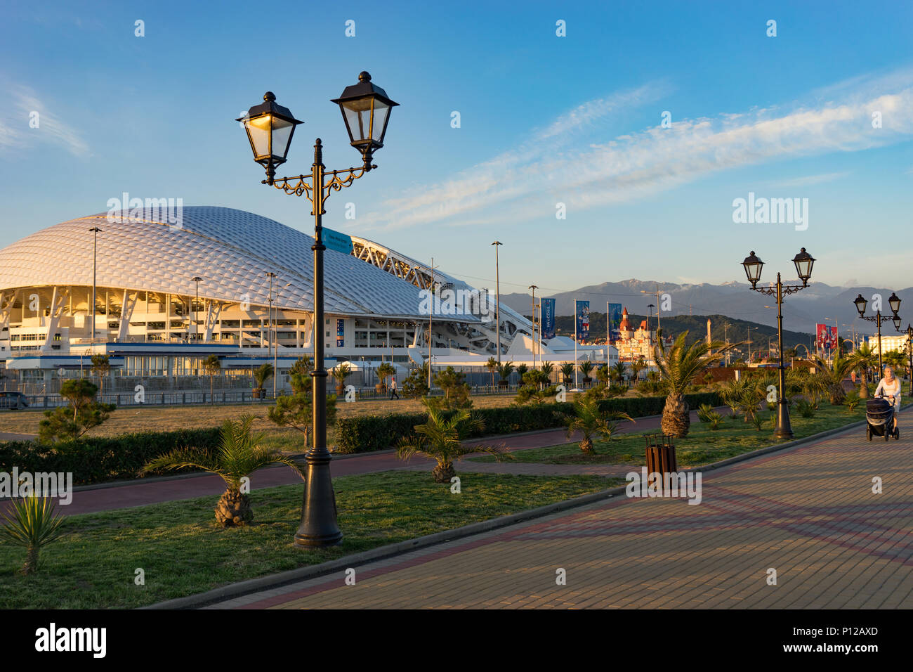 Sotchi, Russia-June 9, 2018 : avec le stade Fisht avant que le monde de football 2018. Banque D'Images