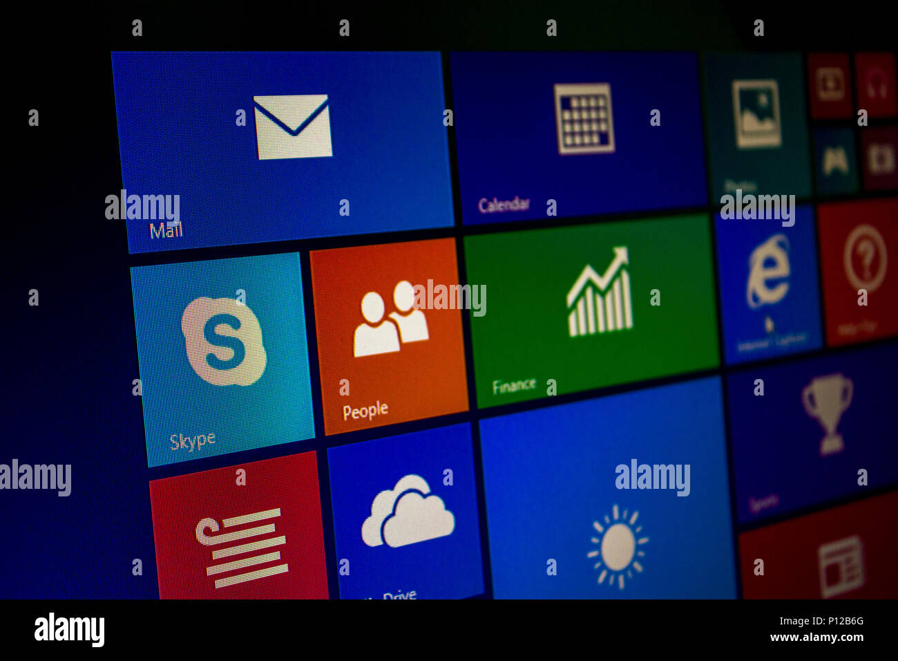 Page d'accueil Windows 7 Banque D'Images
