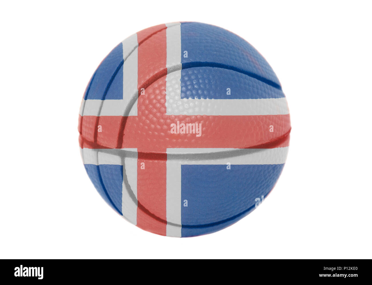 L'Islande Drapeau sur volley-ball ball isolé sur fond blanc Banque D'Images