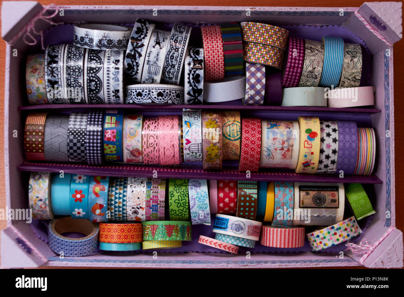 Washi tape case collection catalogue Banque D'Images