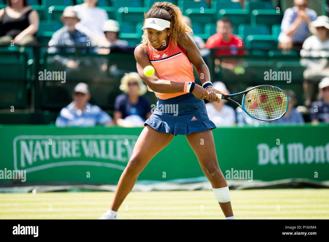 Centre de tennis de Nottingham, Nottingham, Royaume-Uni. 11 Juin, 2018. La Nature Valley Open de tennis ; sauvé de Naomi Osaka (JPN) au début de la troisième série : Action Crédit Plus Sport/Alamy Live News Banque D'Images