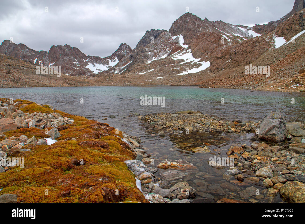 Laguna los Guanacos le long du circuit, le monde Dientes's Southernmost trek Banque D'Images