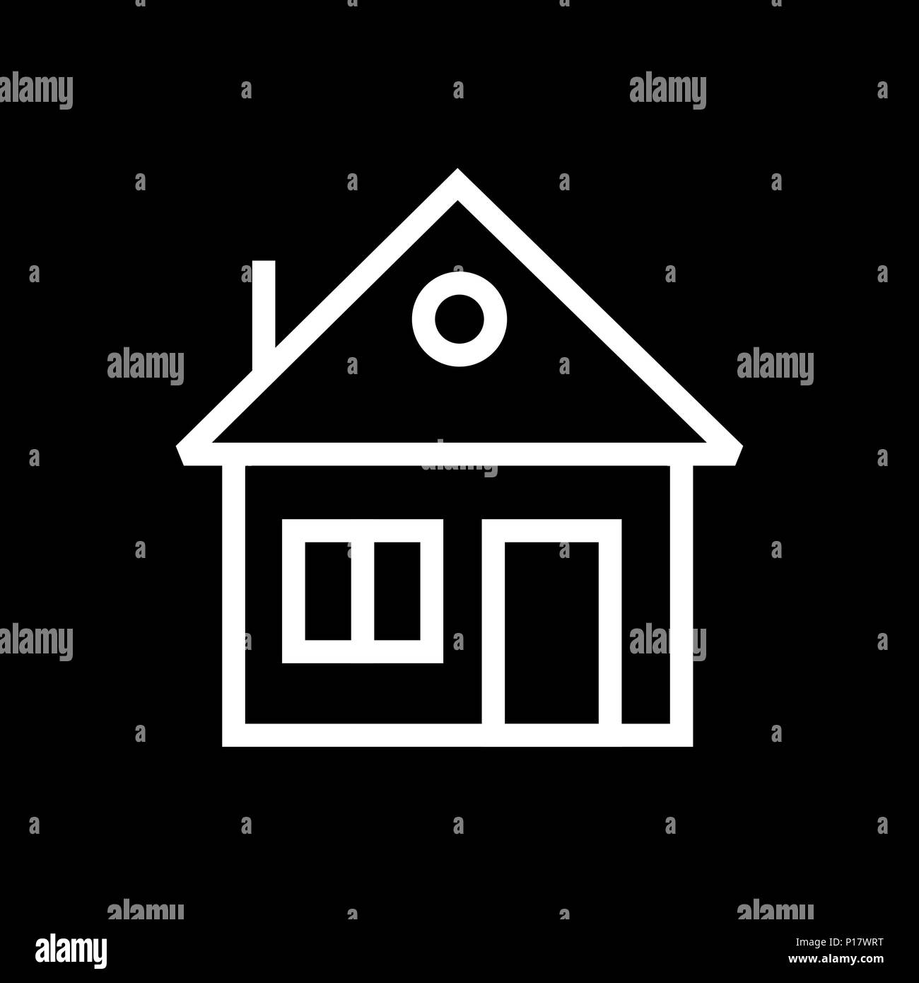 L'icône de construction simple illustration style bordée d''une télévision. Illustration de Vecteur