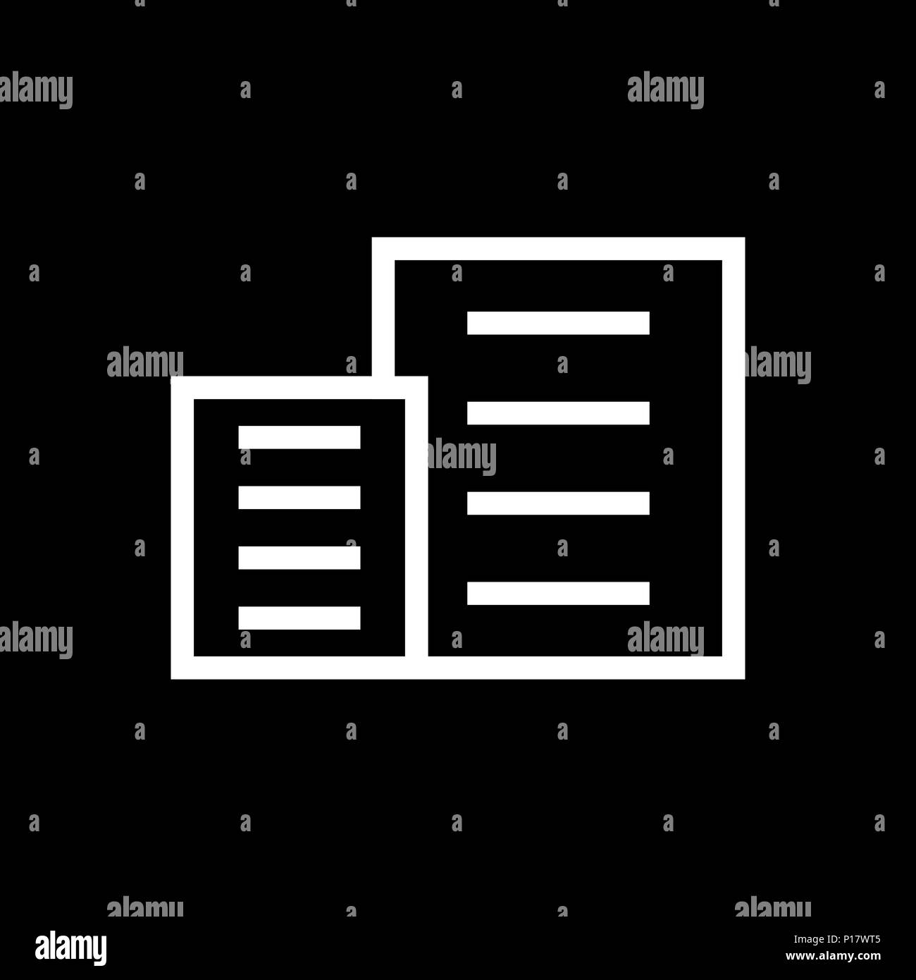 L'icône de construction simple illustration style bordée d''une télévision. Illustration de Vecteur
