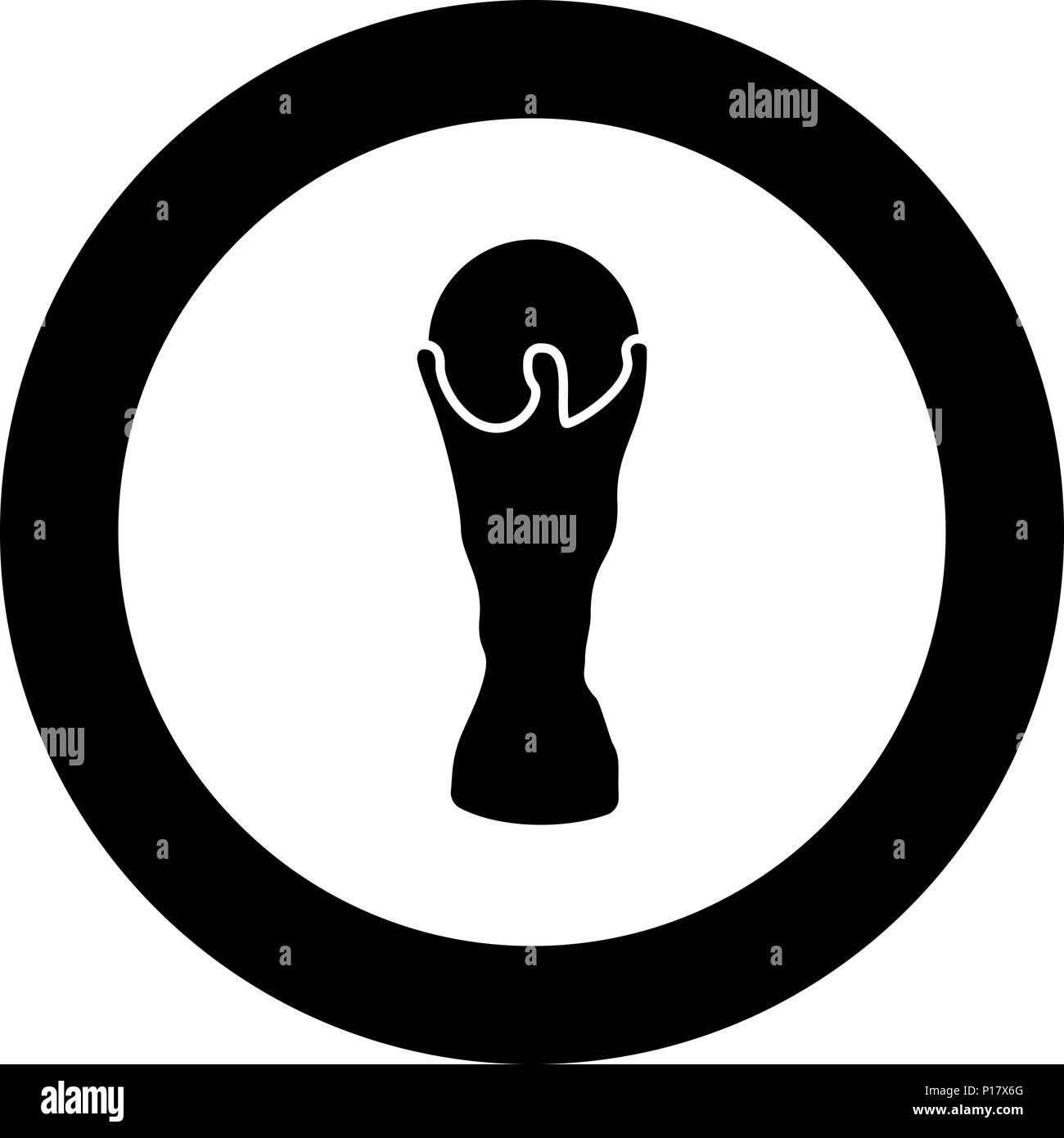 Soccer cup icon noir couleur en cercle je vecteur Illustration de Vecteur
