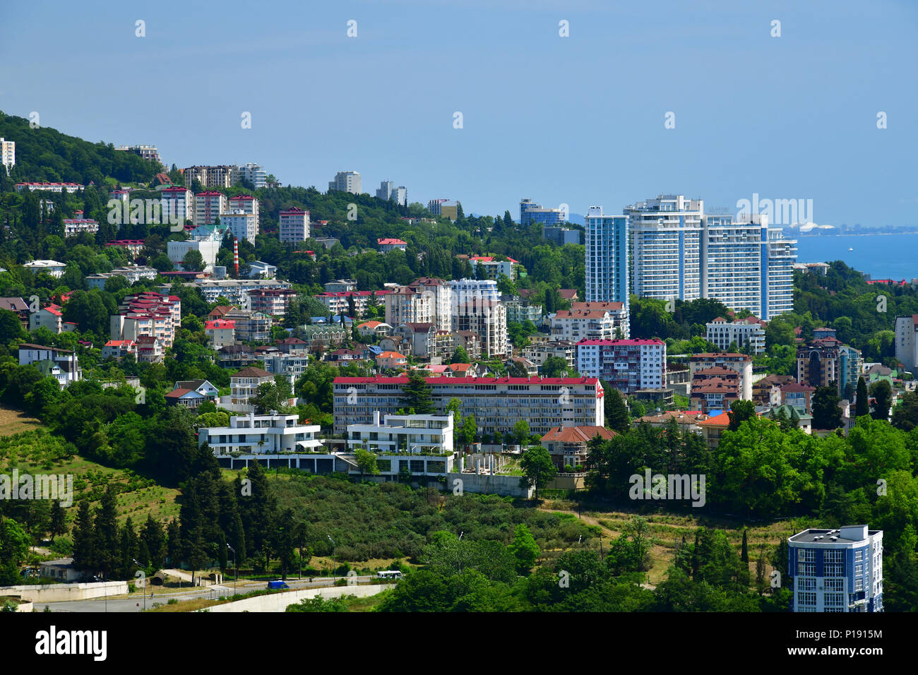 Panorama de la ville de Sotchi en Russie Banque D'Images