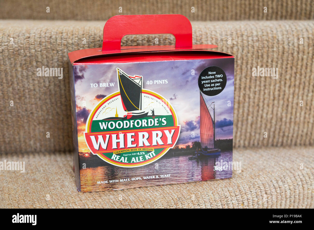 Woodforde's Wherry real ale bière kit home brewing fort paquet, UK Banque D'Images