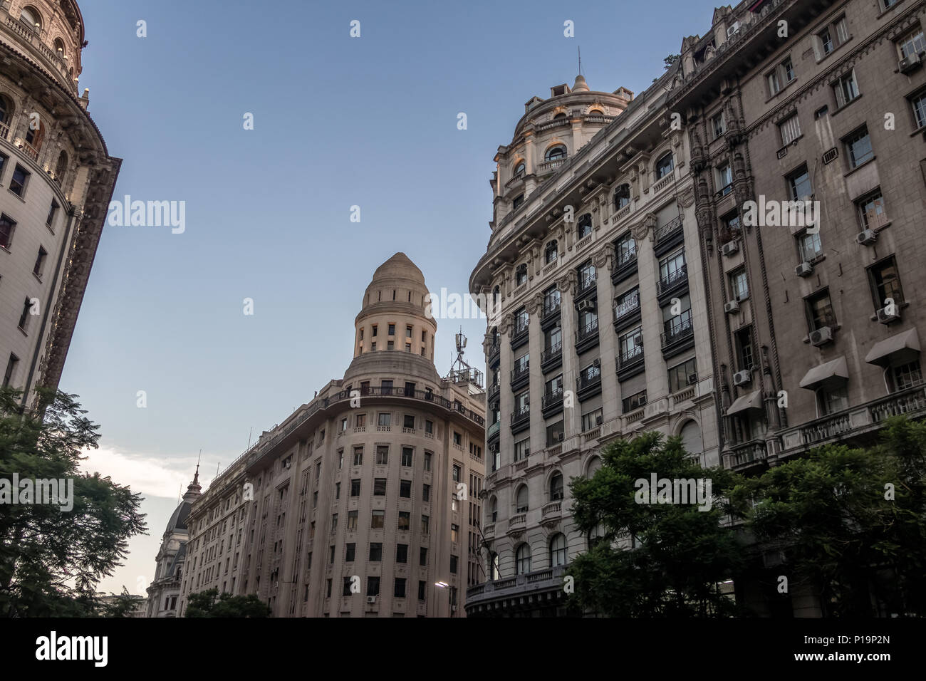 Bâtiments dans le centre-ville de Buenos Aires - Buenos Aires, Argentine Banque D'Images