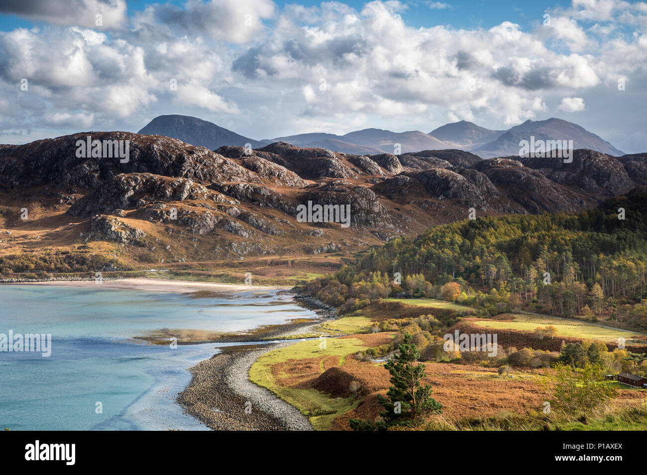 Paysage de montagne escarpée, laide, Wester Ross, Scotland Banque D'Images