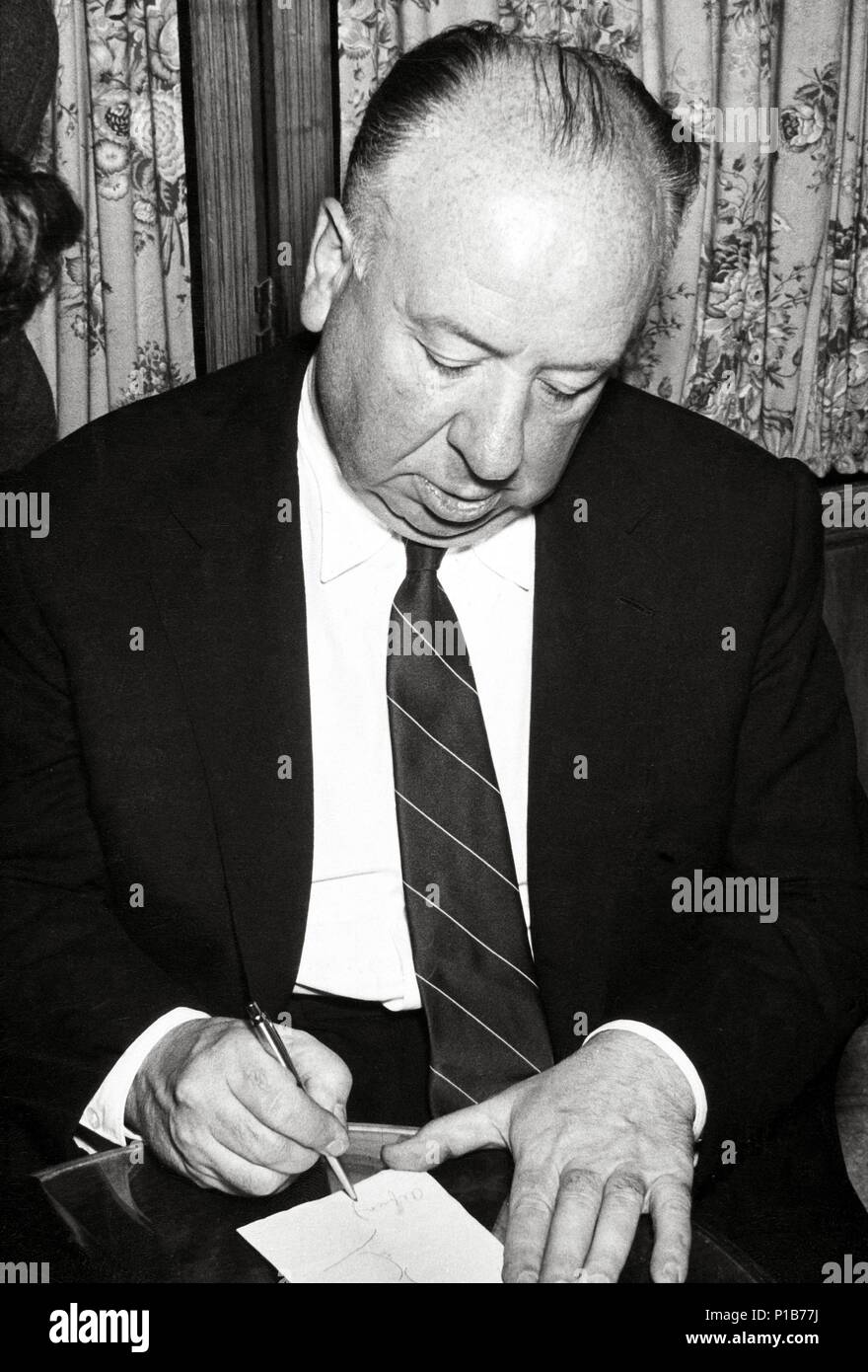 Stars : Alfred Hitchcock. Banque D'Images