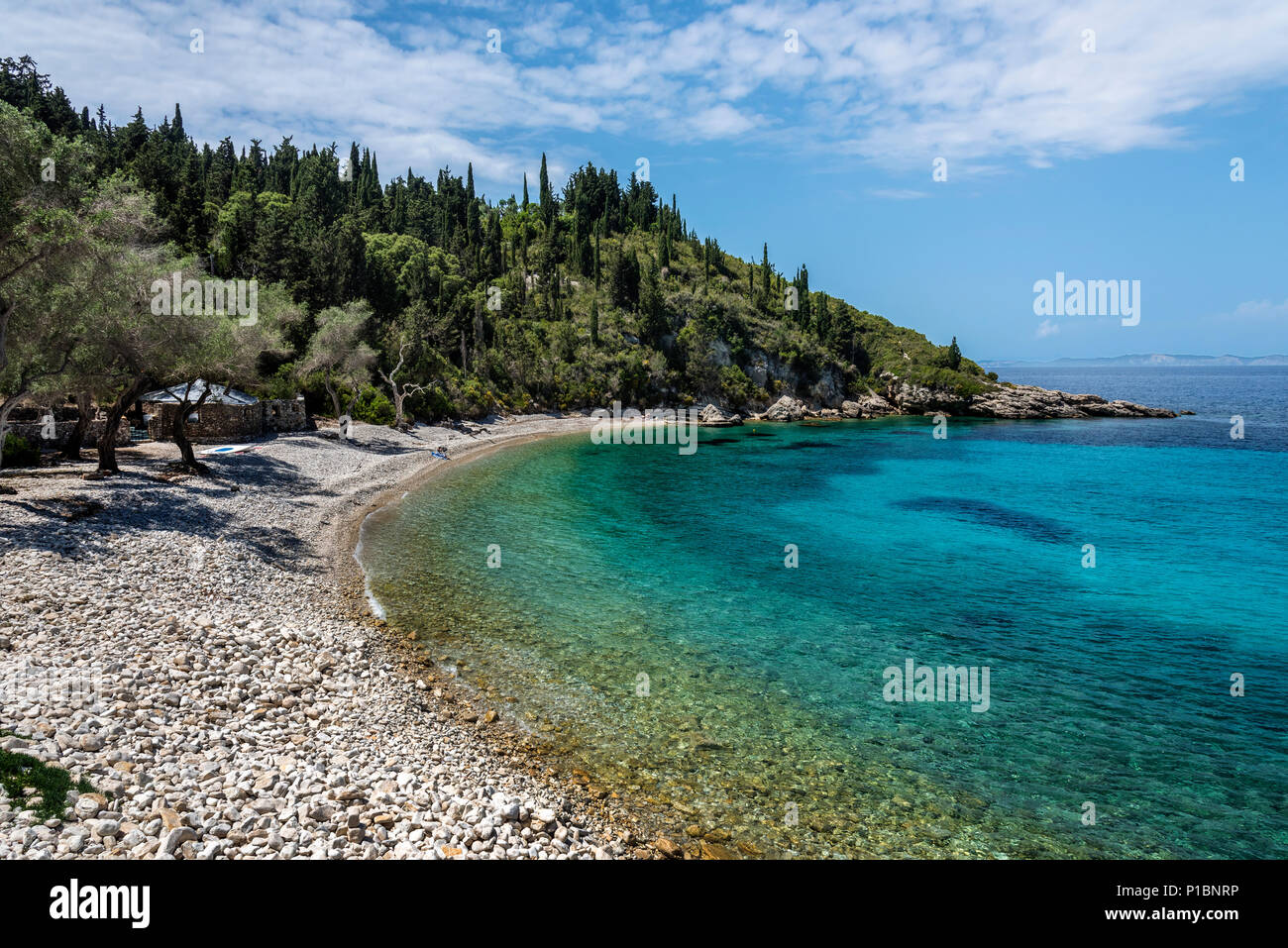 Orkos Beach, Paxos. Banque D'Images